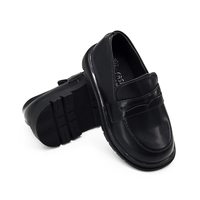Chaussures habillées Mary Jane classiques noires en PU, antidérapantes, légères et respirantes pour filles, avec détails cousus pour uniforme scolaire formel