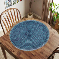 Nouveauté : Sets de table colorés en plastique PP tissé écologique de marque Yichuan, épaisseur 1 cm, options de diamètre pour la décoration de table à manger