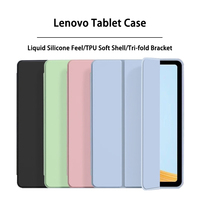 Sarung kulit Pu Flip tutup pintar fungsi bangun otomatis untuk Tablet Lenovo Xiaoxin Pad Pro11.5 "/Pro 12.7"