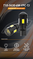 JIACHI Canbus Fehlerfreie T10 LED-Glühbirne W5W 194 168 12V 6000K 18W 10er-Pack für Auto-Innenbeleuchtung/Kartenleuchten/Kennzeichenbeleuchtung