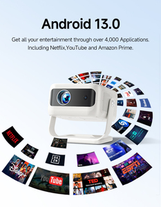 YDH-T1 Nuevo Proyector H713 4K de Bajo Precio al por Mayor, 800ANSI, <span class=keywords><strong>2</strong></span>+16G, Android 13, 120 Pulgadas, Enfoque Automático, Proyector para Dormitorio Interior - Product Image 2