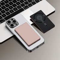 Batería Externa Magnética Ultrafina Personalizable de 5000 mAh/10000 mAh, Cargador Magnético Inalámbrico de 15 W, Carga Rápida PD20W, Batería Externa Delgada