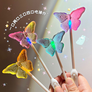 Barra de Piruleta de cola de pez brillante de 12 colores de alto valor de mariposa, caramelo gomoso suave, fruta dulce agria, Halal, certificada para la noche de los niños - Product Image 1
