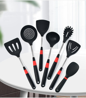 Ensemble d'outils de cuisine en silicone résistant à la chaleur cuillère à soupe brosse louche spatule antiadhésive cuillère ustensile de cuisine