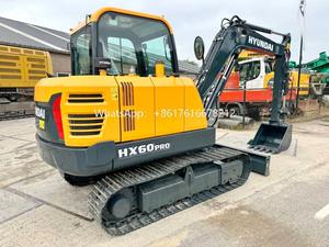 Nouvelle mini-excavatrice hydraulique sur chenilles Hyundai HX60 fabriquée en Corée du Sud, 5,67 tonnes, certifiée CE EPA, moteur Yanmar haute efficacité - Product Image 2