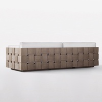 Juego de Sofás de Teca Modernos Más Vendidos de Fábrica para Jardín Exterior, Villa, Patio, Parque, Apartamento, Muebles de Ocio