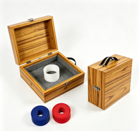 Boîte à lancer en bois pour jeu de lancer de rondelles - Légère et portable pour une utilisation en extérieur et en intérieur