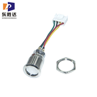 Interruptor de Botón Metálico Autoblocante M19 de 4 Pines con Luz de Reinicio, Interruptor de Lámpara LED, Conector de Luz