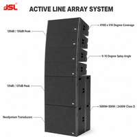 Altavoces de Línea Activa de 2 Vías JSL DL-210 Dobles de 10 Pulgadas, Equipo Profesional de Audio, Video e Iluminación
