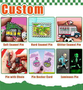 2025畅销制造商搪瓷别针批发定制标志儿童圆形图案搪瓷别针可爱翻领别针生产 - Product Image 4