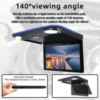Écran tactile HD 1080P de 13,3 pouces compatible Android Auto, moniteur de voiture mural, lecteur MP5 stéréo, montage au plafond