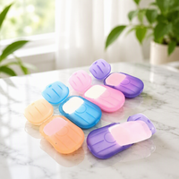 Feuilles de savon jetables portables, dissolution rapide et mousse riche, feuilles de savon pour les mains à nettoyage en profondeur pour l'hygiène quotidienne en voyage