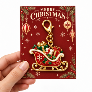 Factory Wholesale <b>Custom</b> Christmas Metal <b>Keychain</b> 3D Logo Design personalized keychains enamel <b>Keychain</b> with backing card - Product Image 3