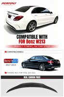 Perfiply Body Kit PSM Style Spoiler Wing Bagasi Belakang Serat Karbon Kering untuk Mercedes-Benz E-Class W213 E260 E300 E200 Upgrade Kit