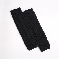 Jambières pour femmes Guêtres mode Boot Cuffs Solid Color Knitted Warm Leggings Long Socks