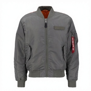 <b>Winter</b> Use Canvas Stand Collar Zipper Front Long Sleeve Custom Logo Printed <b>Waterproof</b> & Windproof Bomber <b>Jackets</b> for Adult - Product Image 2