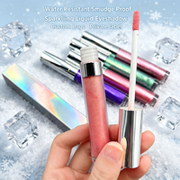 Fard à paupières liquide en gros, personnalisé, couleur unique, scintillant, minéral, waterproof, longue tenue, sans cruauté, haute pigmentation, pour tous types de peau