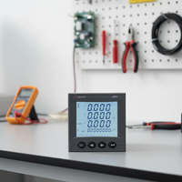 Compteur d'énergie programmable triphasé AC Acrel RS485 Modbus, AMC72L-E4/KC, écran LCD, installation sur panneau, 2DI2DO
