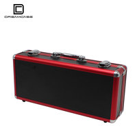 DreamCase Boîte bon marché rouge personnalisable en aluminium pour le transport d'outils Étui rigide TC145