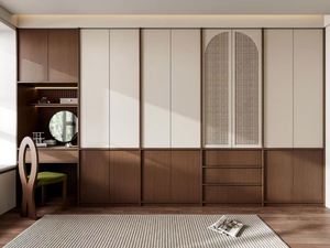 Armario Vestidor Moderno Personalizado de Madera Maciza Independiente con Gran Capacidad de Almacenamiento y Puertas Planas con Bisagras para Dormitorio - Product Image 5