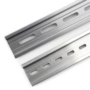 YanGao Standard 35mm Width Slotted Din Rail Mounting Aluminum Steel Rail