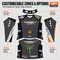 Jersey Motocross Kustom Lengan Panjang Kaos Balap BMX Cetak Sublimasi Bernapas Cepat Kering Pakaian Dewasa Unisex