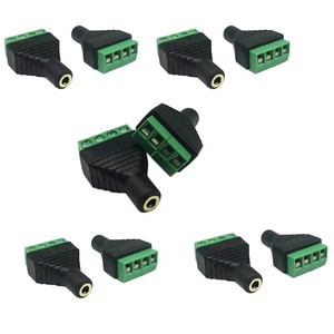 <span class=keywords><strong>Conector</strong></span> chapado en oro de 3.5mm <span class=keywords><strong>hembra</strong></span> de 4 polos a adaptador de terminal Balun de audio y video con tornillo AV para auriculares - Product Image 1