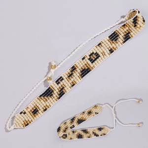 Bracelet en perles de rocaille léopard Miyuki Moyamiya, Pulseras, bracelet tissé, bijoux personnalisés, bracelet fait main au crochet, bracelets de couple - Product Image 5