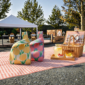 Borsa da Spiaggia Piccola in Poliestere Lavorata a Maglia con Nodo Floreale, Trendy e Carina, Ideale come Regalo per Ragazze - Product Image 3
