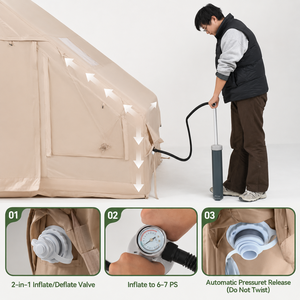 Grande tente <span class=keywords><strong>de</strong></span> glamping gonflable en tissu Oxford imperméable pour hébergement extérieur – Fournisseur en gros - Product Image 5