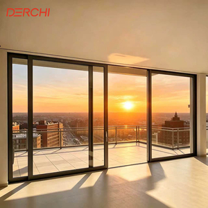 Puertas Corredizas de Aluminio con Rotura de Puente Térmico para Exteriores, Resistentes a Huracanes, Insonorizadas, con Doble Vidrio Templado, para Balcón o Patio - Product Image 1