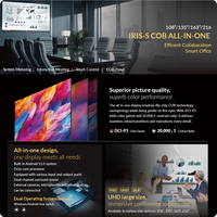 Écran interactif mural tout-en-un 4K UHD COB LED TV pour affichage numérique