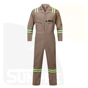 Ensembles <span class=keywords><strong>de</strong></span> combinaison une pièce pour femmes personnalisées 100% coton réfléchissant haute visibilité Construction antistatique anti-poussière - Product Image 2