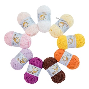 Hilo de Chenilla Tejido a Mano, 100% Poliéster, Alta Tenacidad, FDY 3.5mm, Teñido, Grueso, Línea de Hielo, para Bufandas de Ganchillo, Muñecas y Bebés - Product Image 5
