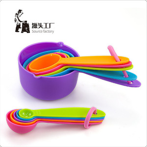Plastic <b>Measuring</b> Cups And <b>Spoons</b> Set 10 Piece With Graduations Baking Utensils Kitchen Seasoning Tools PP Material - Product Image 2