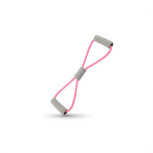 Banda de Ejercicio en Forma de 8 de Color Rosa Claro con Resistencia para Entrenamiento Físico - Product Image 1