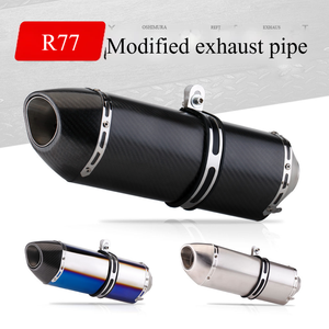 Silencieux d'échappement en fibre de carbone complète R77 pour <span class=keywords><strong>moto</strong></span> GSX250R 250SR <span class=keywords><strong>Z900</strong></span>, tuyau d'échappement arrière modifié - Product Image 1