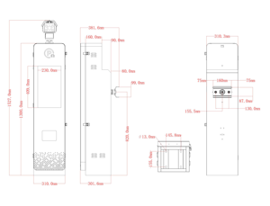 Barrière de stationnement électrique à bras droit automatique de 6 m avec panneau de commande pour vente en gros - Product Image 5