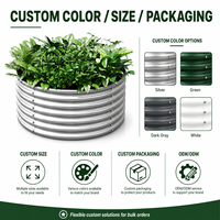 SEEYES Bac à légumes surélevé rond en acier galvanisé, jardinière métallique, taille personnalisée, OEM ODM, vente en gros d'usine