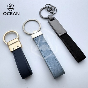 سلسلة مفاتيح جلدية مخصصة بتصميم شخصي وطباعة بالأشعة فوق البنفسجية، شكل بيضاوي عالي الجودة، حجم ولون مخصص - Product Image 3