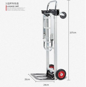 गोदाम के लिए/डेरा डाले हुए/यात्रा/आगे बढ़ घर तह एल्यूमीनियम multifunctional शॉपिंग रसद हाथ ट्राली - Product Image 3