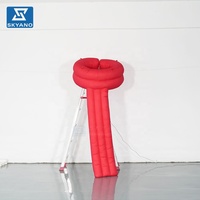 Grande écharpe gonflable lumineuse, modèle gonflable pour décoration de pilier extérieur pour les fêtes d'hiver et événements de Noël