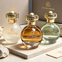 Nouveauté - Flacon de parfum de luxe 50 ml - Flacon de parfum en verre personnalisé - Rond - 100 ml - Transparent - Flacon de parfum 30 ml avec emballage