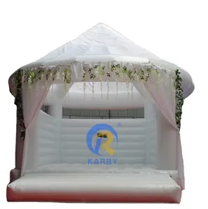 Настраиваемый белый надувной батут для свадьбы надувная кровать 4*4 м для взрослых