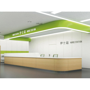 Bancone <span class=keywords><strong>Reception</strong></span> per Ospedale in Solid Surface, Design di Produzione, Stazione di Accoglienza a Forma di L, Arredamento per Ospedali - Product Image 3