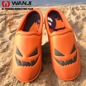 Cara de <span class=keywords><strong>calabaza</strong></span> de <span class=keywords><strong>Halloween</strong></span> Cómodo Peso ligero Moda Hombres personalizados Toboganes al aire libre Mulas - Product Image 5