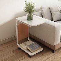 Table basse de salon moderne et durable, table d'angle avec roulettes, meuble d'appoint mobile pour canapé et chevet