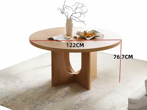 Mesa de Comedor Redonda de Madera Moderna para 4-6 Personas en Oferta - Product Image 2