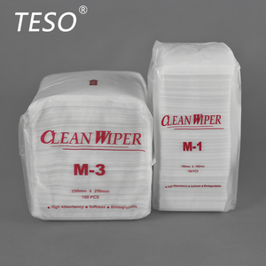 Lingettes non tissées <span class=keywords><strong>TESO</strong></span> M-1 100% polyester spunlace écologiques pour salle blanche 15x15cm pour le nettoyage industriel - Product Image 3