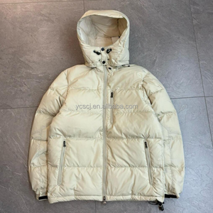 2025 מעיל גברים כלפי מטה עם רקום לוגו רקום נתיק כובע גדול גודל גדול חם מעיל החורף חם הוכחה קר - Product Image 5